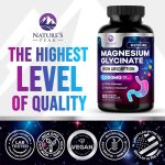 Nature's Peak Pure Magnesium Glycinate 1000 mg - Max Absorption Magnesium Supplement for Muscle, Heart, Bone, Energy and Nerve Health Support