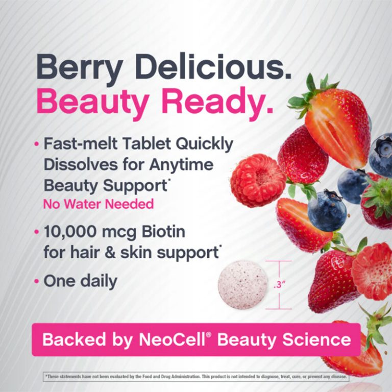 NeoCell Biotin 10000 MCG Fast Dissolve - 180 Tablets