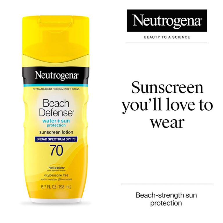 Neutrogena Beach Defense Water + Sun Protection Sunscreen Lotion Broad Spectrum Spf 70 - 198ml