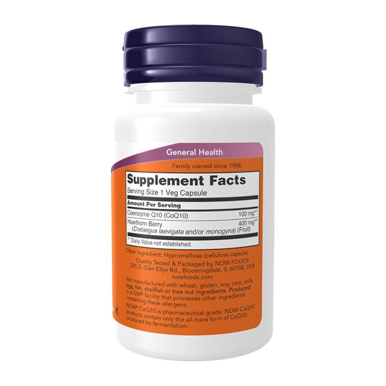 NOW Supplements CoQ10 100mg - 30 Softgels