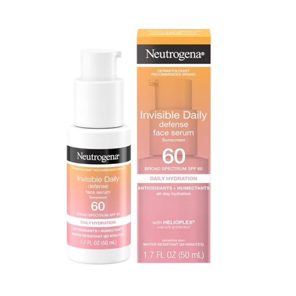 Neutrogena Invisible Daily Defense Face Serum Sunscreen Spf 60 - 50ml