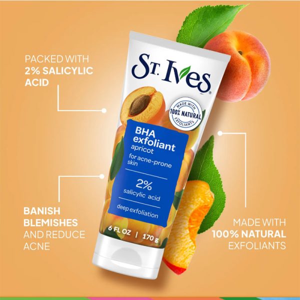 St Ives BHA Exfolian Apricot for Acne-prone Skin - 170gm