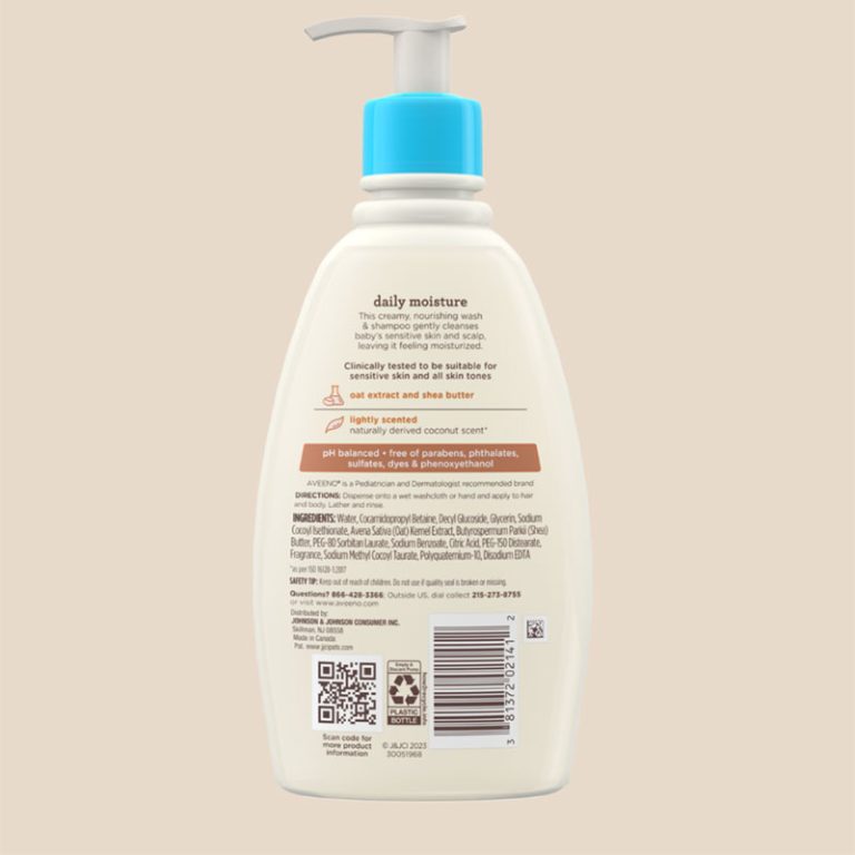 Aveeno Baby Daily Wash & Shampoo Coconut Scent & Shea Butter - 354ml