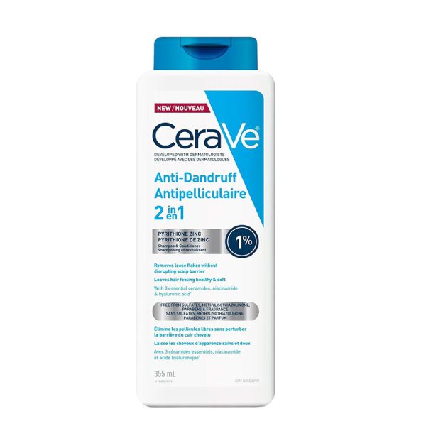 CeraVe 2-in-1 Anti-Dandruff Antipelliulaire Shampoo and Conditioner - 355ml