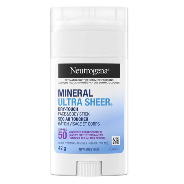 Neutrogena Mineral Ultra Sheer Dry-Touch Face & Body Stick Sunscreen SPF 50 42gm
