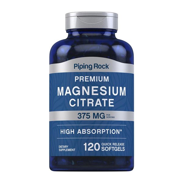 Piping Rock Magnesium Citrate 375 mg 120 Quick Release Softgels