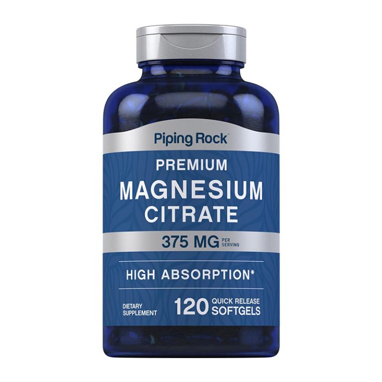 Piping Rock Magnesium Citrate 375 mg 120 Quick Release Softgels