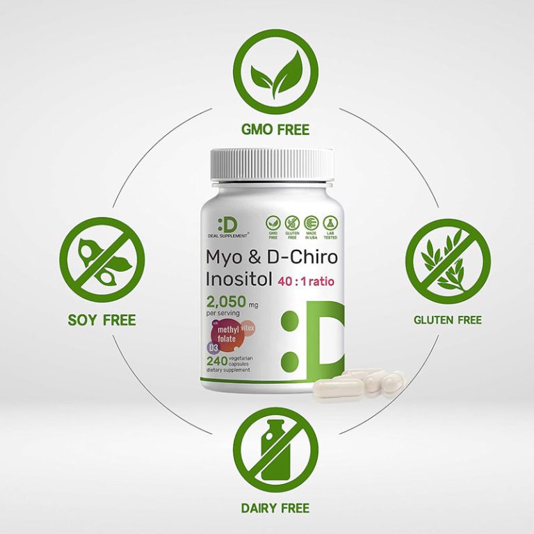 Deal Supplement Myo-Inositol & D-Chiro Inositol (40:1) 240 Veggie Capsules