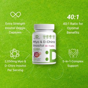 Deal Supplement Myo-Inositol & D-Chiro Inositol (40:1) 240 Veggie Capsules