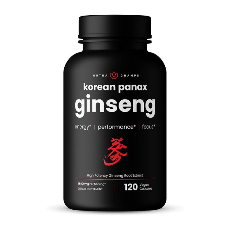 Nutra Champs Korean Panax Ginseng 12000mg - 120 Capsules