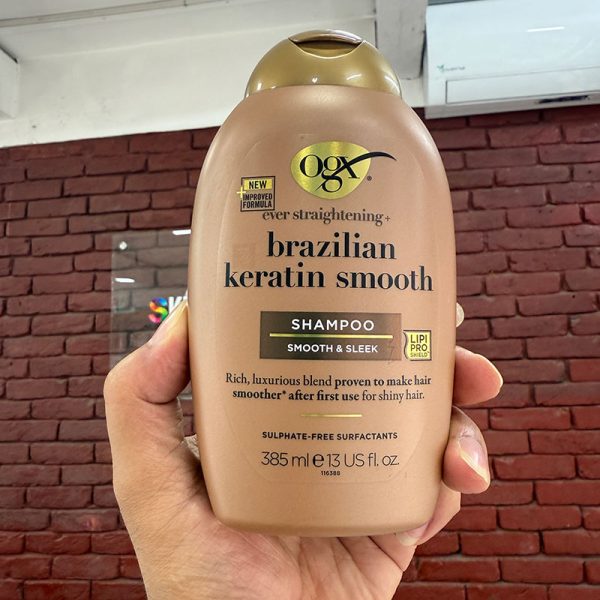 OGX Brazilian Keratin Smooth Shampoo Smooth & Sleek - 385ml