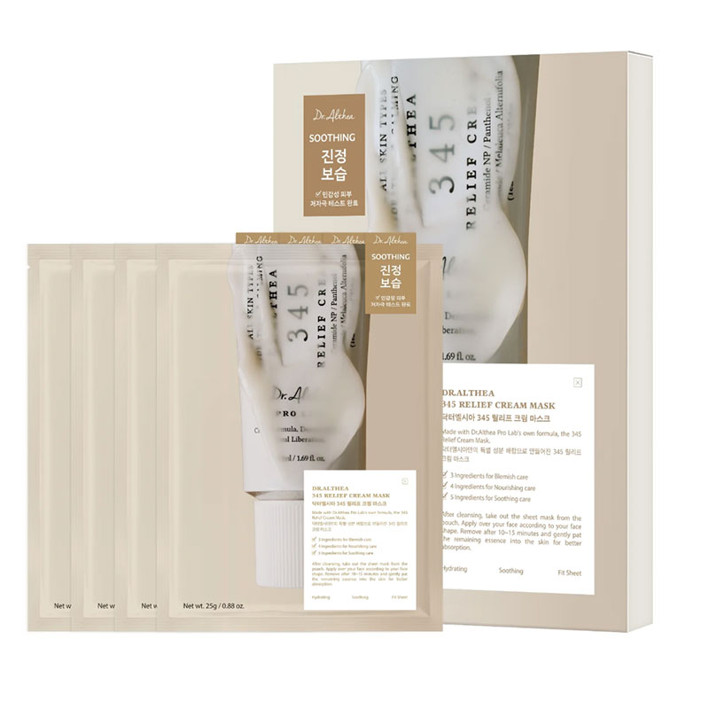 Dr.Althea-345-Relief-Cream-Mask-(Pack-of-4)-3 Dr.Althea 345 Relief Cream Mask (Pack of 4)