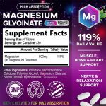 Nature's Nutrition High Absorption Magnesium Glycinate 500mg - 120 Tablets