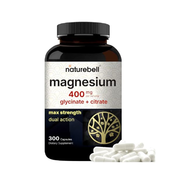 NatureBell Magnesium Glycinate + Citrate 400mg - 300 Capsule