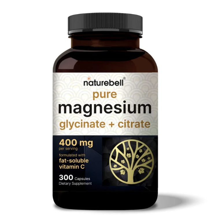NatureBell Pure Magnesium Glycinate + Citrate 400mg - 300 Capsule