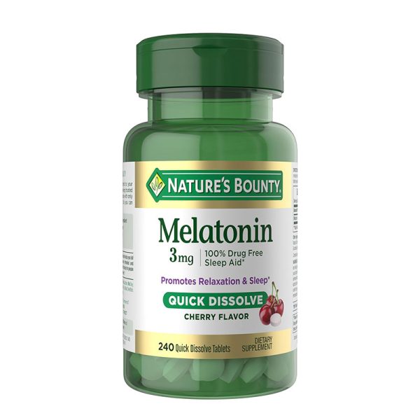 Nature's Bounty Melatonin Sleep Aid 3mg Quick Dissolve - 240 Tablets