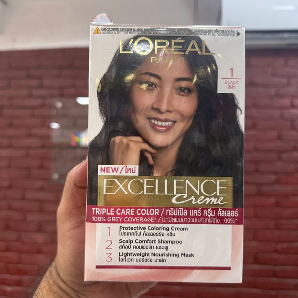 L’Oreal Paris Excellence Creme Permanent Hair Color Black 1