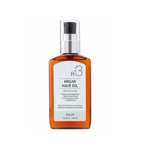 RAIP R3 Argan Hair Oil Unscented 100ml Key Benefits Repairs and revitalizes dry, damaged, or chemically treated hair Quick-absorbing formula leaves no sticky or oily residue Unscented – ideal for sensitive skin and fragrance-free preferences Smooths frizz and adds natural shine and softness Suitable for all hair types including curly, straight, and color-treated hair Alcohol-free and gentle for daily use How to Use After towel drying, apply a small amount to the ends of damp hair. Gently distribute evenly through mid-lengths to tips. Style as usual. Can also be used on dry hair for added shine and frizz control
