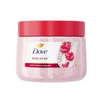 Dove Cherry & Chia Milk Body Scrub Exfoliates and Deeply Nourishes for Smooth Radiant Skin - 425gm