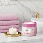 Dove Himalayan Salt & Rose Oil Body Scrub Exfoliates and Deeply Nourishes for Smooth, Radiant Skin - 425gm