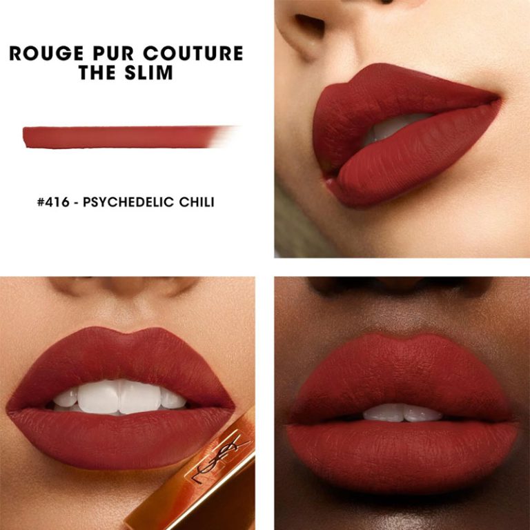 Yves Saint Laurent The Slim Leather Matte Lipstick 416 Psychic Chili - 2gm