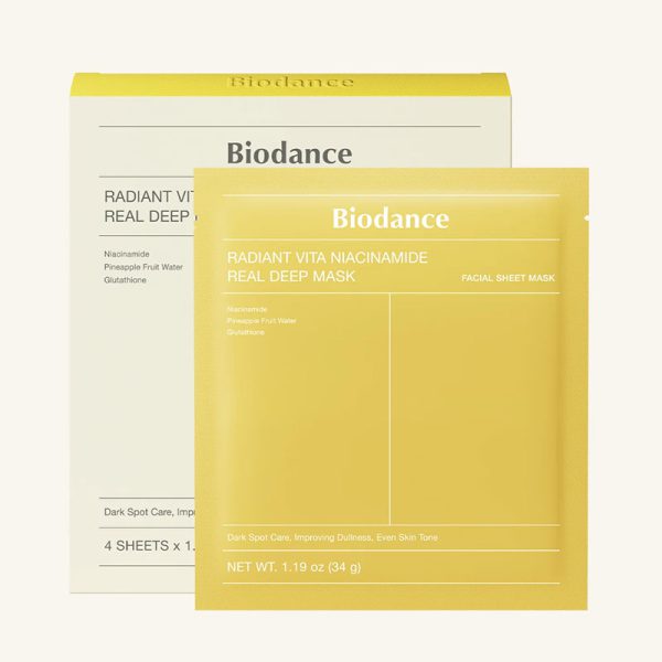Biodance Radiant Vita Niacinamide Real Deep Mask - 34g x4ea