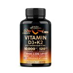 NUTRAHARMONY Vitamin D3+K2 with Magnesium Zinc & Vitamin C & B12 - 120 Capsules