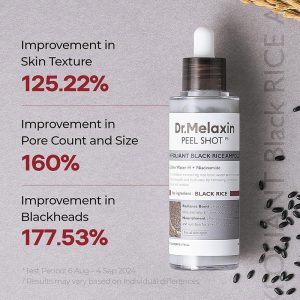 Dr.Melaxin Peel Shot Exfoliating Black Rice Ampoule - 80ml
