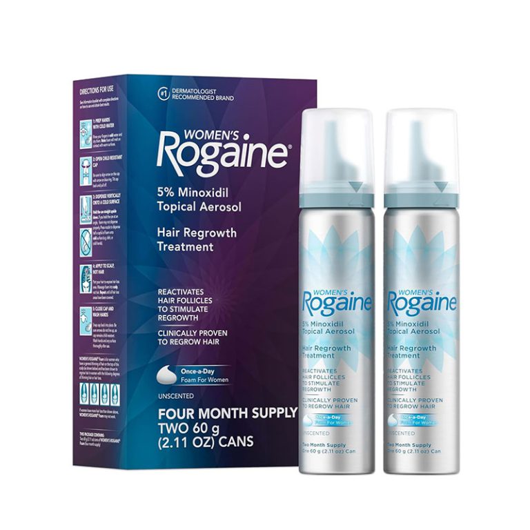 Rogaine Women's 5% Minoxidil Topical Aerosol Hair Regrowth Treatment 60g Two Cans