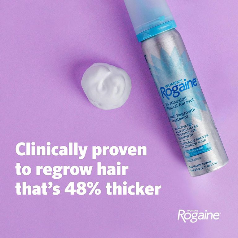 Rogaine Women's 5% Minoxidil Topical Aerosol Hair Regrowth Treatment 60g Two Cans