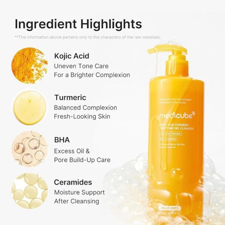 Medicube Kojic Acid Turmeric Purifying Gel Cleanser - 500ml