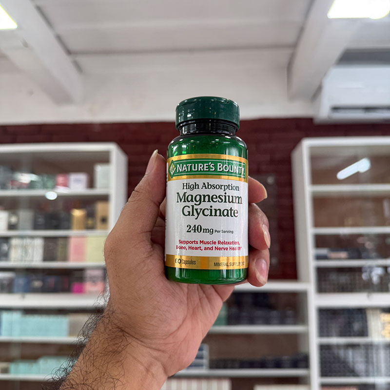 Nature's-Bounty-High-Absorption-Magnesium-Glycinate-240mg---60-Capsules Nature's Bounty High Absorption Magnesium Glycinate 240mg - 60 Capsules