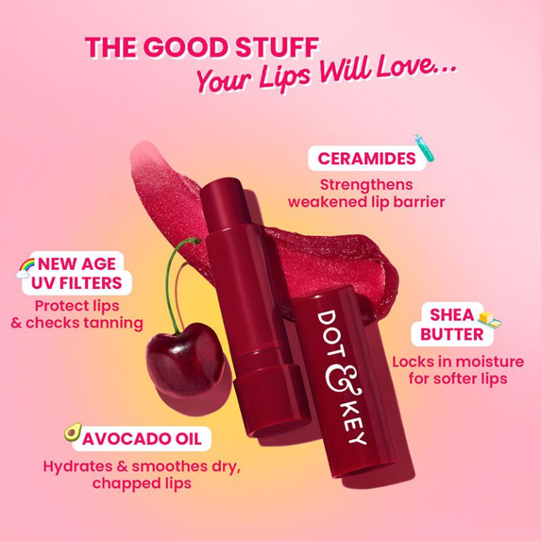 Dot & Key Barrier Repair Hydrating Lip Balm SPF 50+ 4.5g - Cherry Crimson Tinted