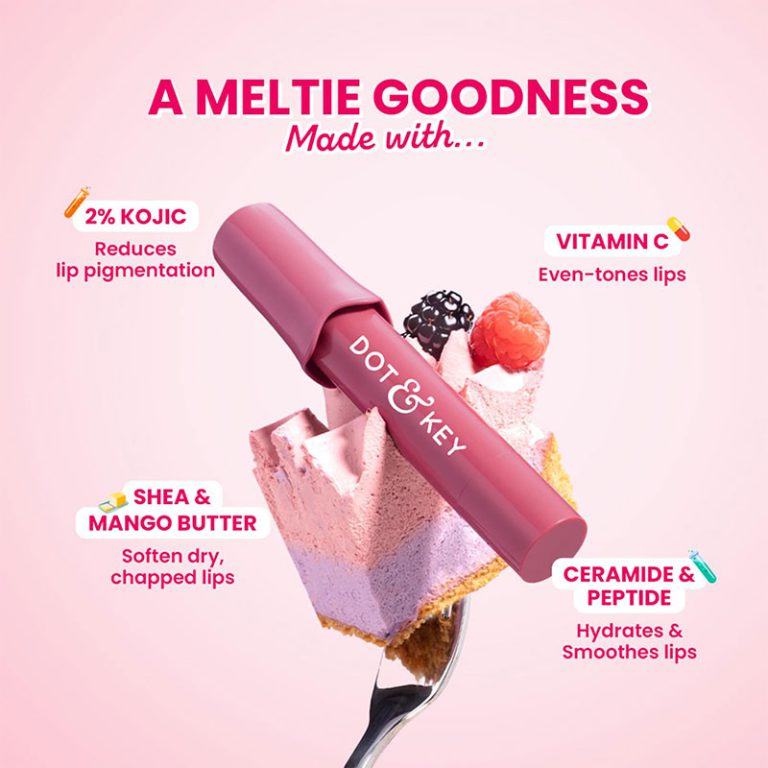 Dot & Key Meltie Lip Balm SPF 50+ with 2% Kojic 4g - Berry Crumble