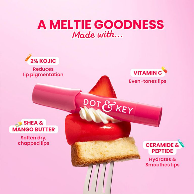 Dot & Key Meltie Lip Balm SPF 50+ with 2% Kojic 4g - Strawberry Glaze