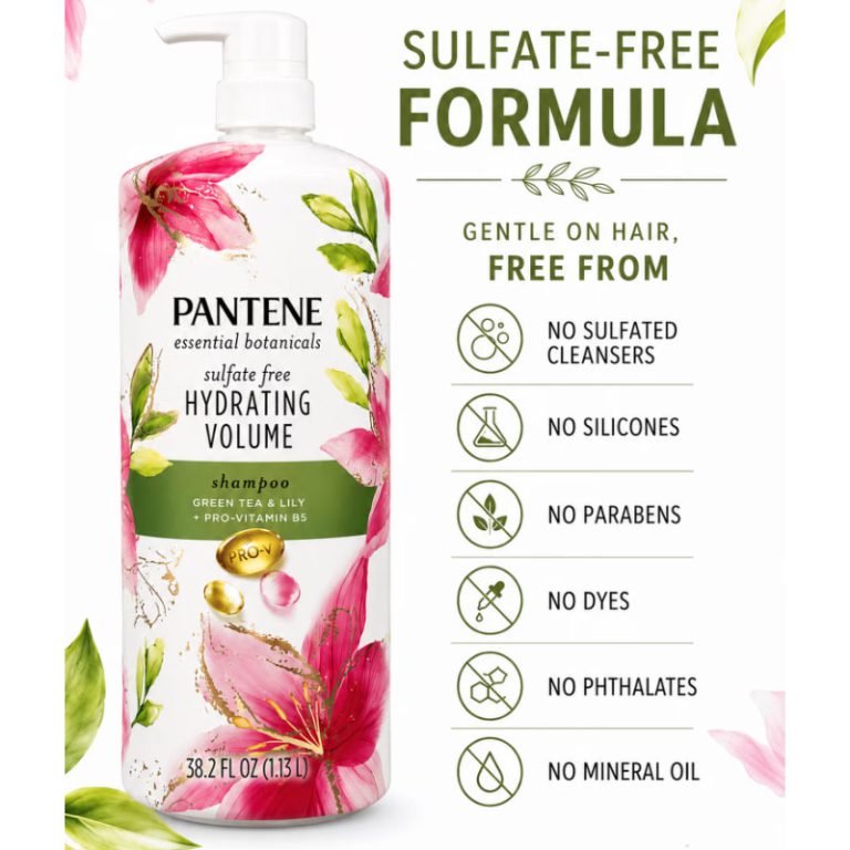 Pantene Essential Botanicals Sulfate-Free Hydrating Volume Shampoo 1.13L